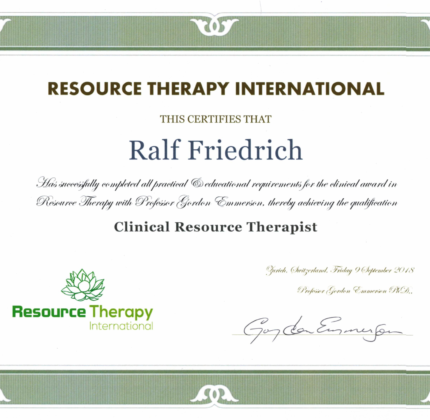 Ausbildung zum Resource Therapy Therapeuten